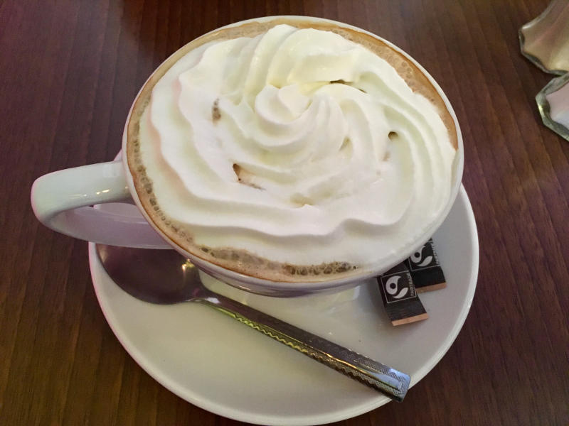 Hot Chocolate with Whipped Cream from El Chico's in Streatham