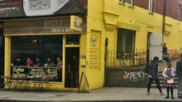 The shop front for 'Brickwood Coffee & Bread' in Streatham